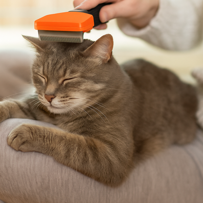 Dog and Cat Pet Grooming Comb – Best Deshedding Comb for Cats & Dogs | Stainless Steel Cat Comb for Knots & Shedding Control